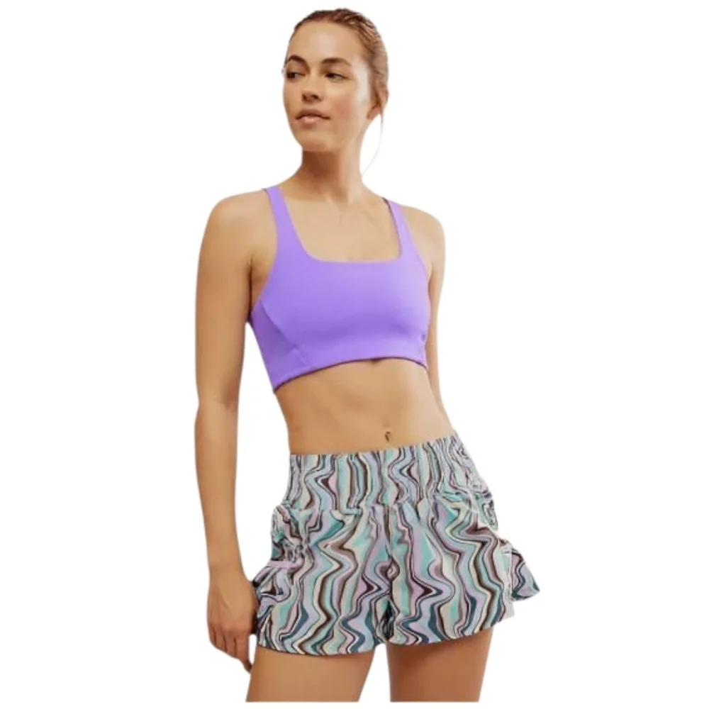 Free People Movement By Free People Get Your Flirt On Printed Shorts•L•NWOT - Picture 3 of 9